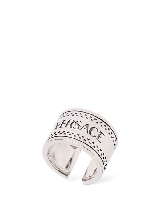 Versace Metal Logo Ring