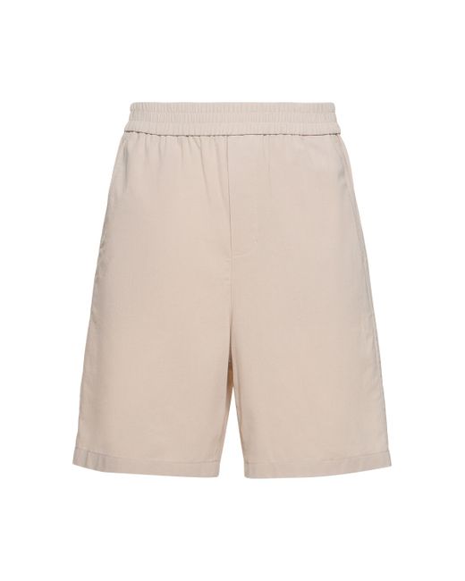 AMI Alexandre Mattiussi Cotton Crepe Bermuda Shorts