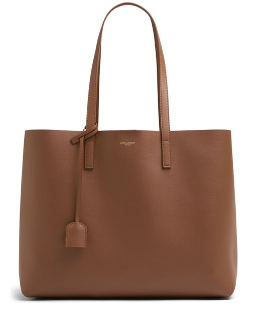 Saint Laurent Smooth Leather Tote Bag