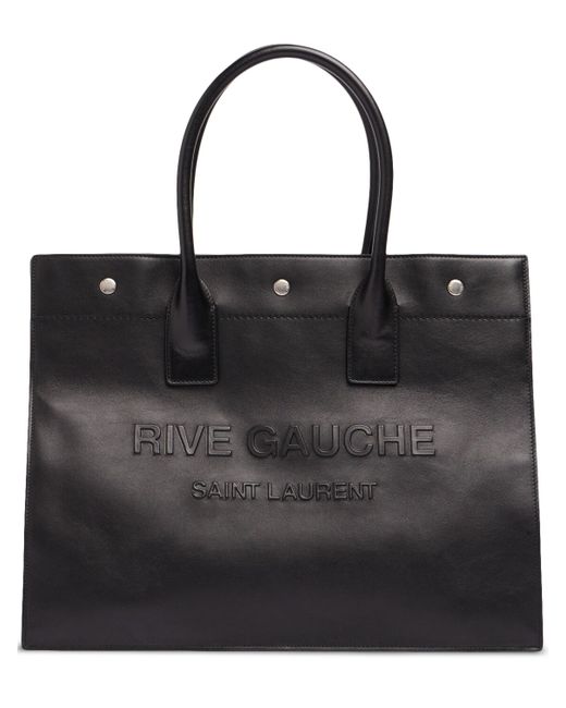 Saint Laurent Rive Gauche Small Leather Tote Bag