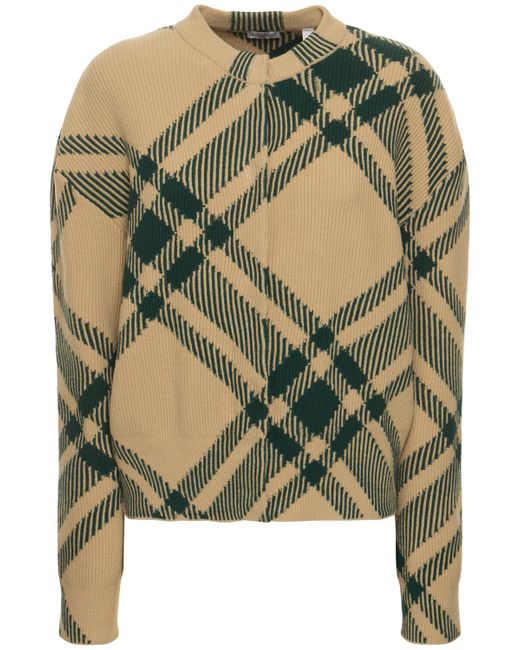 Burberry Wool Blend Knit Cardigan
