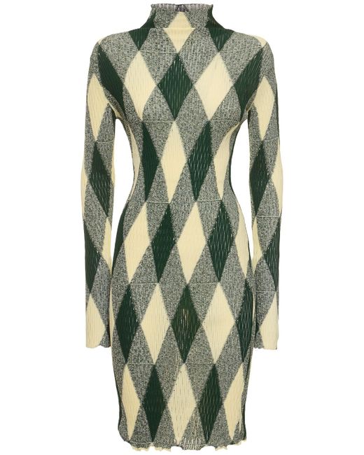 Burberry Silk Cotton Knit Midi Dress