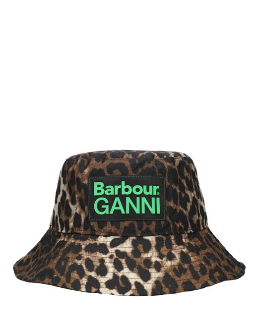 Barbour X Ganni Leo Print Cotton Hat