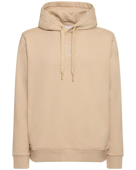 Burberry Tidan Embroidered Cotton Jersey Hoodie