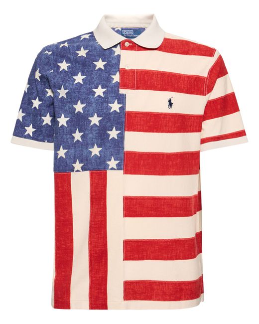Polo Ralph Lauren American Flag Cotton Polo Shirt