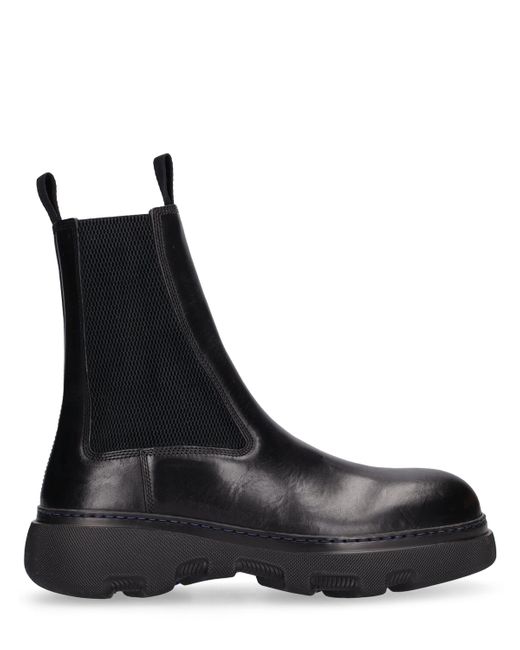 Burberry Mf Gabriel Leather Chelsea Boots