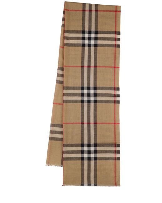 Burberry Giant Check Wool Silk Scarf