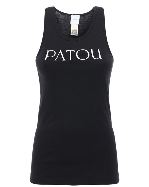 Patou Logo Print Cotton Tank Top