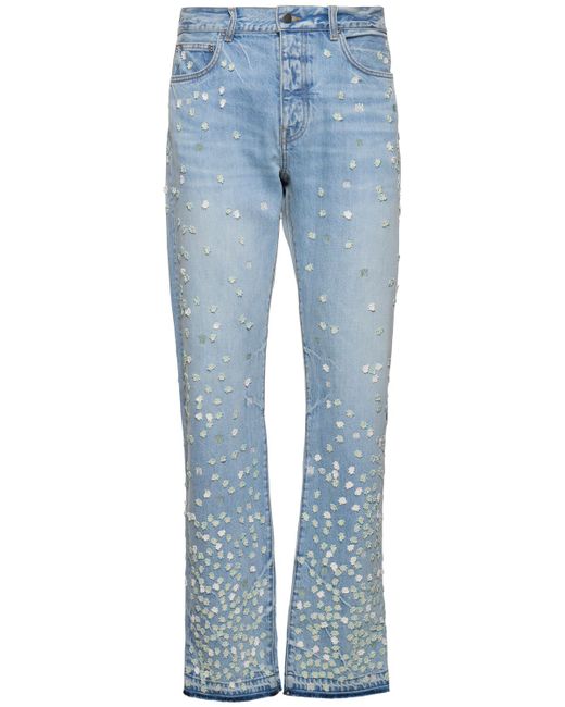 Amiri Embellished Straight Denim Jeans