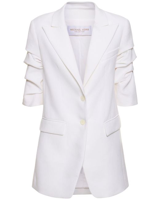 Michael Kors Collection Linen Single Breasted Blazer