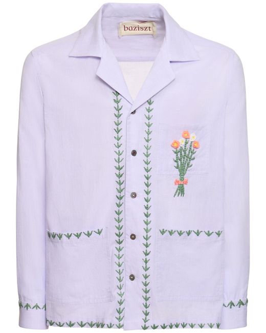 Baziszt Flower Cotton Shirt