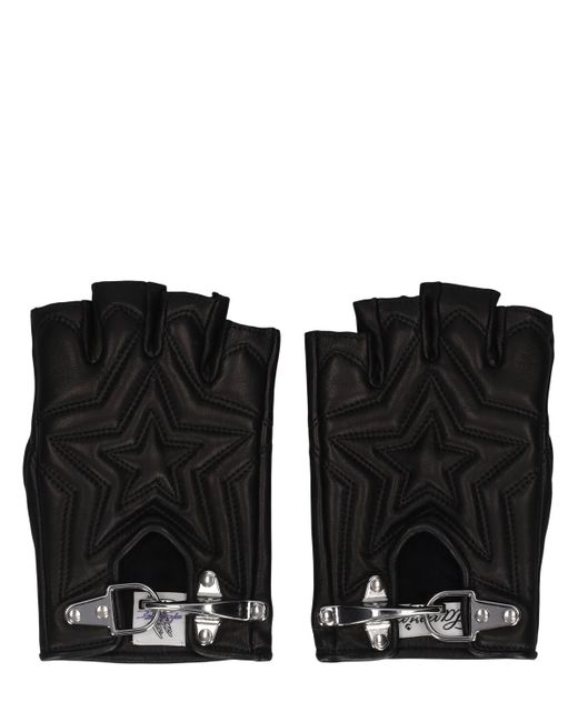 Lanvin Padded Leather Fingerless Gloves