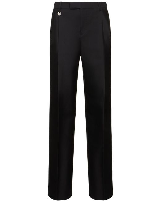Burberry Tailored Wool Silk Wide Pants