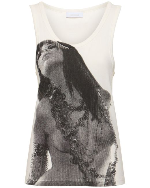 Rabanne Printed Jersey Top