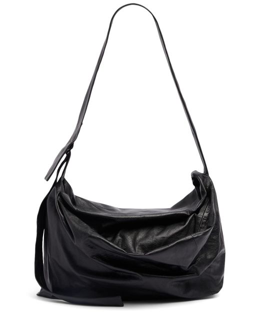 Yohji Yamamoto Puff Medium Leather Crossbody Bag