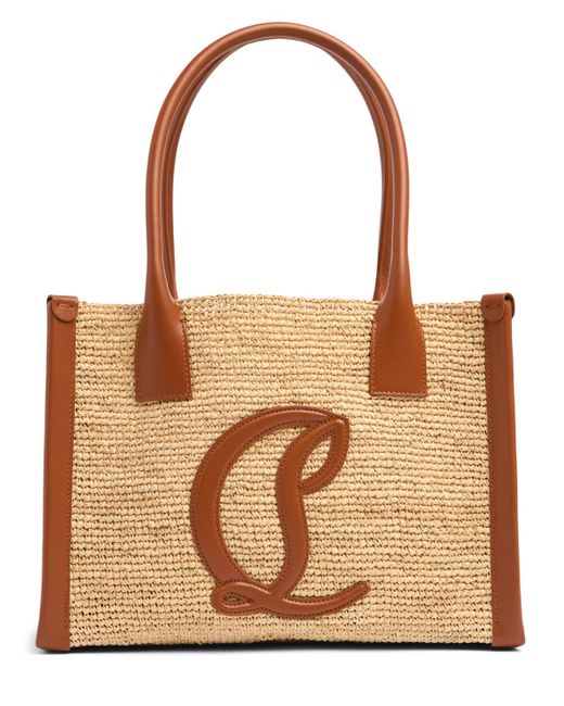 Christian Louboutin Small By My Side Raffia Tote Bag