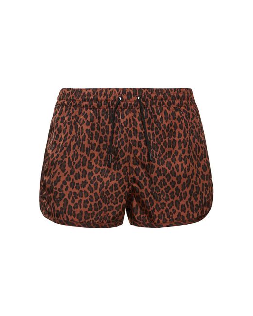 Cdlp Leopard Print Nylon Swim Shorts