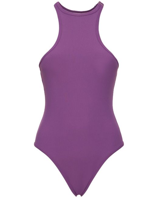 Attico Ribbed Lycra One Piece Swimsuit