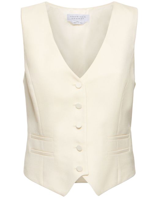 Gabriela Hearst Coleridge Buttoned Wool Blend Vest