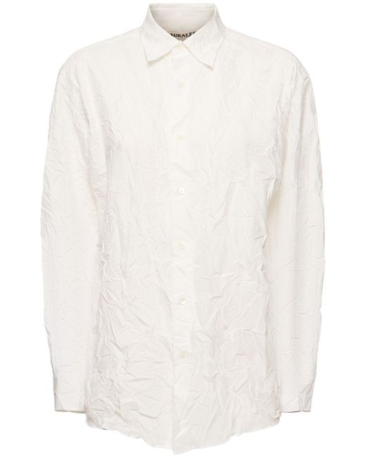 Auralee Wrinkled Cotton Twill Shirt