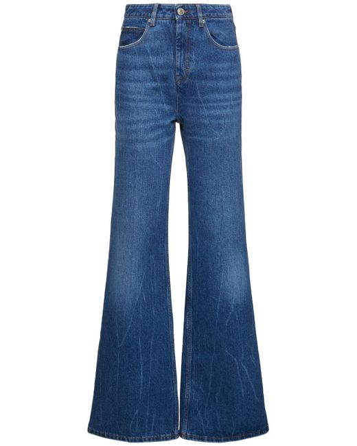 AMI Alexandre Mattiussi Mid Rise Flared Cotton Jeans