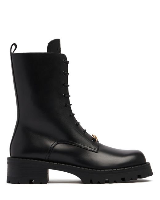 Versace 35mm Leather Combat Boots