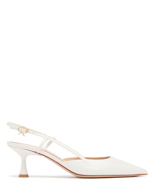 Gianvito Rossi 55mm Ascent Leather Slingback Pumps