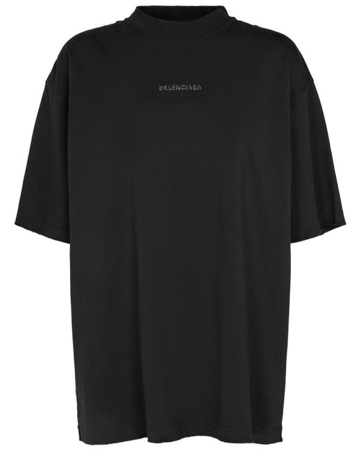 Balenciaga Medium Fit Embellished Jersey T-shirt