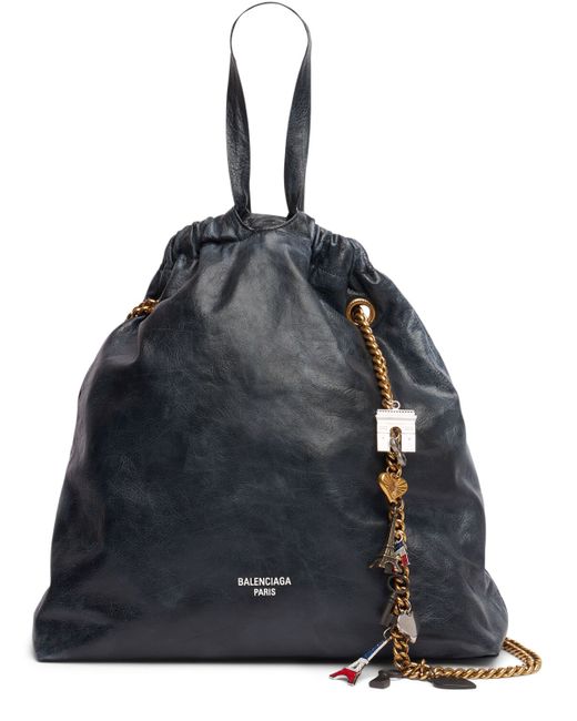 Balenciaga Medium Crush Leather Tote Bag