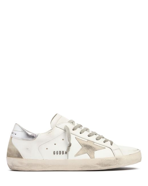 Golden Goose 20mm Super Star Leather Suede Sneakers