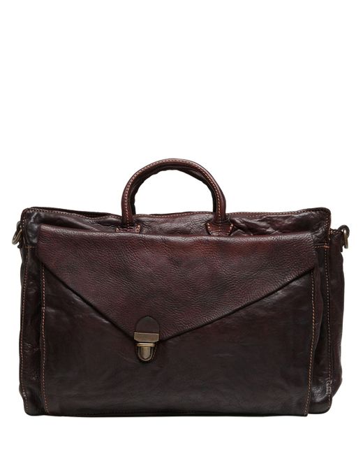 Campomaggi VINTAGE EFFECT LEATHER BRIEFCASE