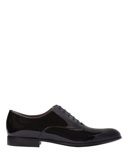 Gianvito Rossi PATENT LEATHER OXFORD LACE-UP SHOES