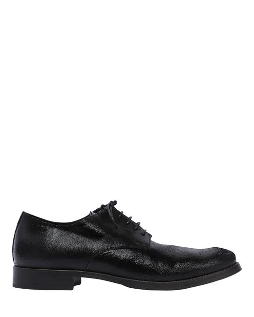 Alexander Hotto CRACKLE LEATHER DERBY LACE-UP SHOES