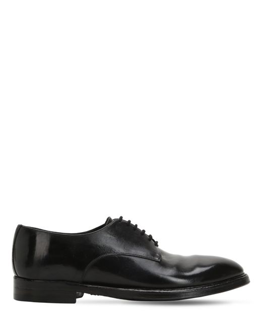 Alberto Fasciani POLISHED LEATHER LACE-UP DERBY SHOES