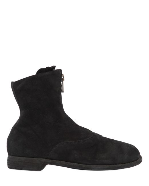 Guidi 1896 210 ZIP-UP REVERSE LEATHER BOOTS