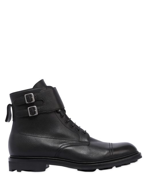 Edward Green KENTMERE PEBBLED LEATHER BOOTS