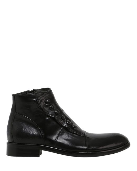 Jo Ghost WASHED SMOOTH LEATHER ANKLE BOOTS