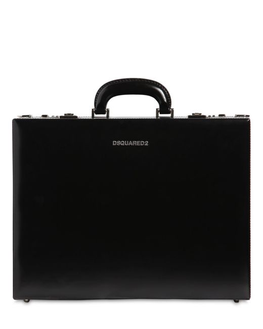 Dsquared2 LEATHER BRIEFCASE W WEBBING STRAP