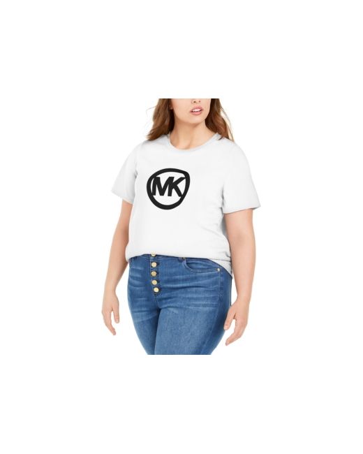 Michael Kors Michael Plus Cotton Circle Logo T-Shirt