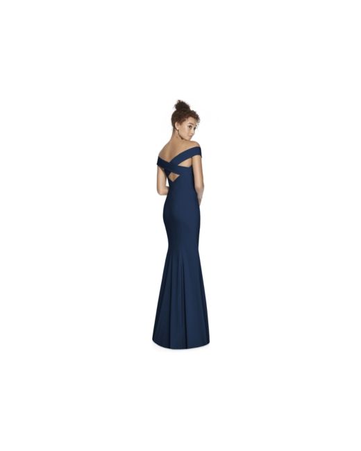 Dessy Collection Off-The-Shoulder Maxi Dress