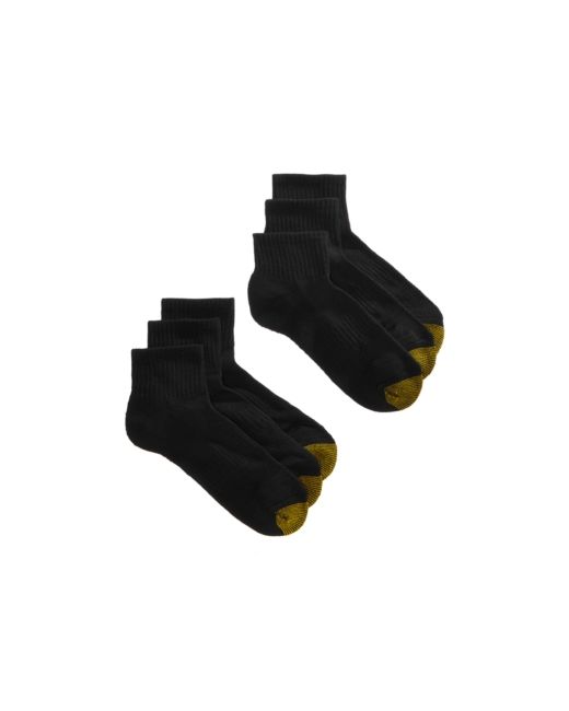 Goldtoe 6 Pack Sport Half-Cushion Quarter Socks