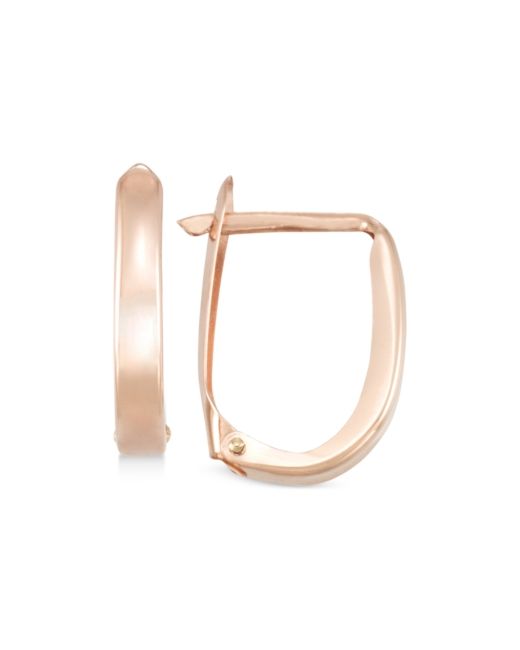 Macy's Polished U-Hoop Earrings in 10k Gold
