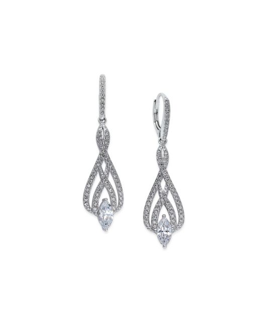 Eliot Danori Tone Marquise Crystal and Pave Drop Earrings Created for Macys
