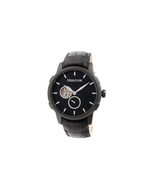 Heritor Automatic Callisto Leather Watches 45mm