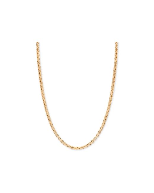 Italian Gold 24 Round Box Link Chain Necklace 1-1/2mm in 14k