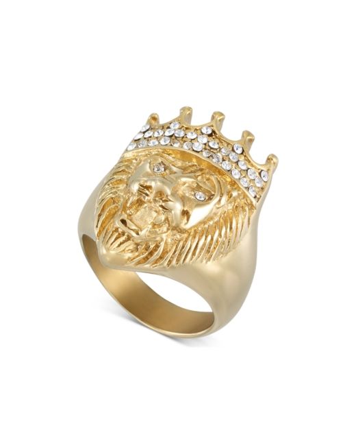 Legacy For Men By Simone I. Legacy for by Simone I. Smith Crystal Lion Ring in Gold-Tone Ion-Plated Stainless Steel