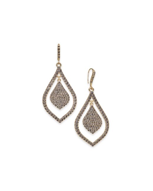 INC International Concepts Inc Tone Crystal Drop Earrings Created for Macys