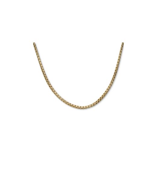 Macy's Box Link 24 Chain Necklace in 18k Gold-Plated Sterling