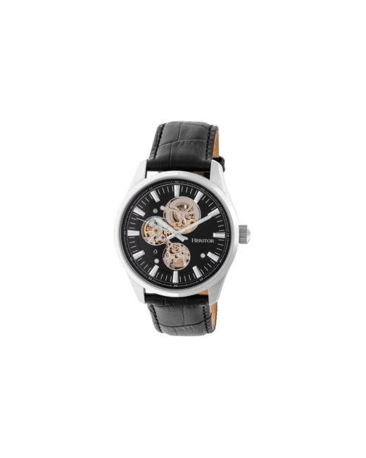 Heritor Automatic Stanley Genuine Leather Watch 43mm