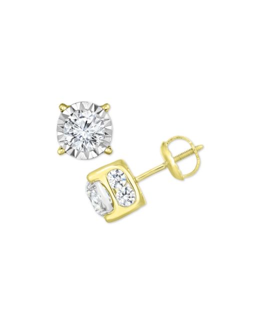 Trumiracle Diamond Stud Earrings 2 ct. t.w. in 14k White or Rose Gold